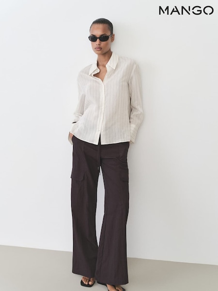 Mango Cream Long Sleeve Stripe Shirt (W22372) | €45