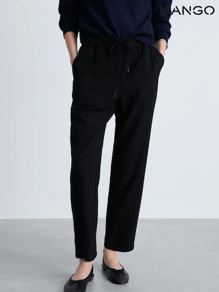 Mango Black Elasticated Waist Trousers (W22375) | €37
