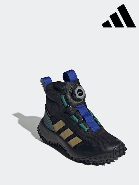adidas Black Fortatrail Boa Cosy Fleece Lining Mid Kids Boots (W22403) | AED349
