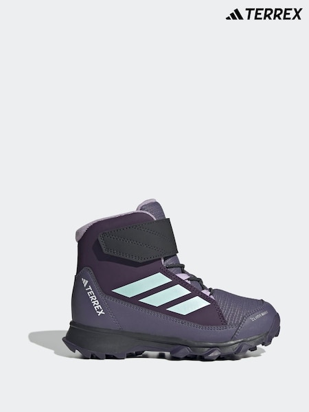 adidas Purple Terrex Snow CF CLIMAWARM Cosy Winter Kids Boots (W22412) | OMR28