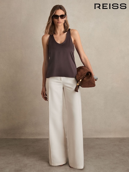 Reiss Mauve Jet Silk Scoop-Neck Vest (W22487) | AED792