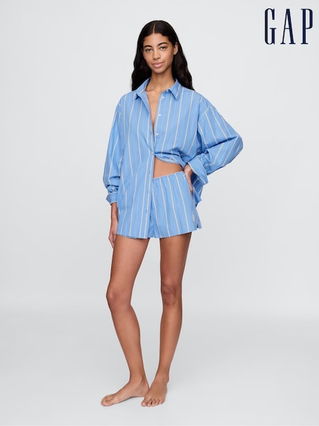 Gap Blue Stripe DÔEN Poplin Shorts (W22528) | €50