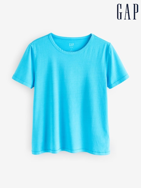 Gap Light Blue Crew Neck Vintage Short Sleeve T-Shirt (W22537) | €20.50