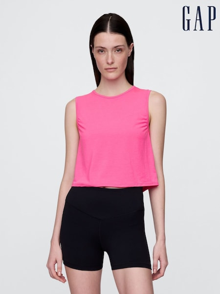 Gap Pink Breathe Cropped Muscle Vest (W22544) | €20.50
