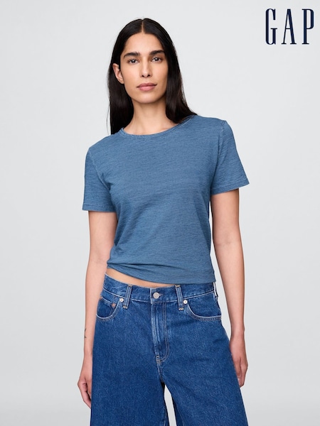 Gap Dark Blue Crew Neck Vintage Short Sleeve T-Shirt (W22545) | €20.50
