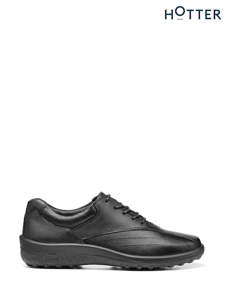 Hotter Regular Fit Tone II Lace-Up Black Shoes (W22562) | € 117