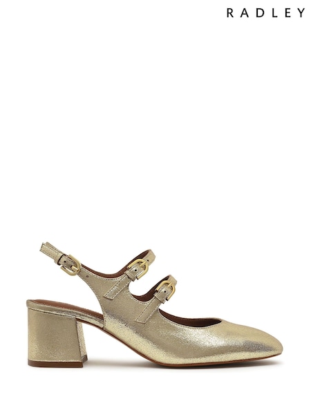 ذهبي - Radley Artillery Lane Block Maryjane Heels (W22590) | ‏930 ر.س.‏