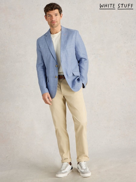 White Stuff Blue 100% Linen Jacket (W22648) | €212