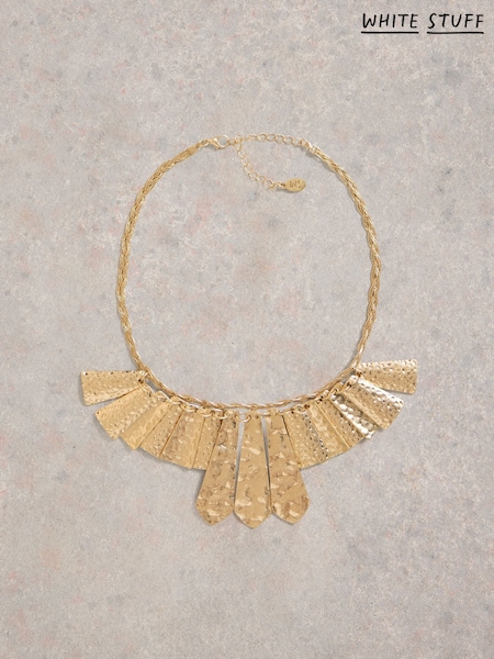 White Stuff Gold Tone Cleo Hammered Necklace (W22659) | €42
