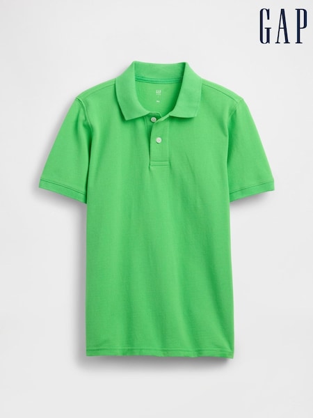 Gap Green Pique Polo T-Shirt (4-12yrs) (W22685) | €17