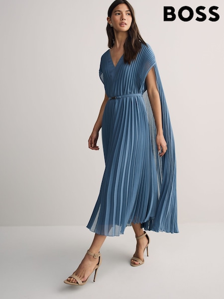 BOSS Dennya Pleated Cape Midi Dress (W22698) | R$ 4.235