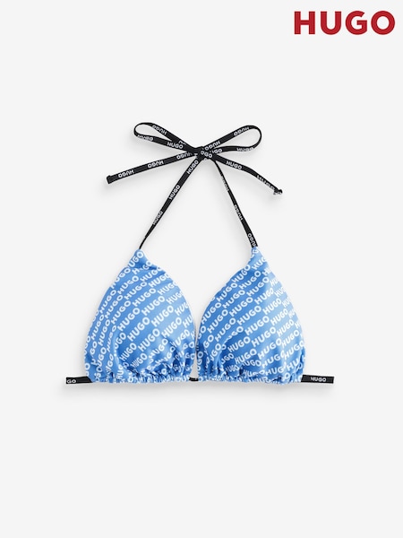 HUGO Blue Print Triangle Bikini Top (W22718) | AED285
