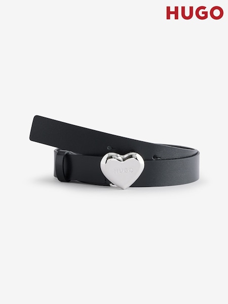 HUGO Black Serce Heart Leather Belt (W22734) | €106