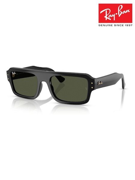Ray Ban Lukas Rectangle Black Sunglasses (W22840) | €198