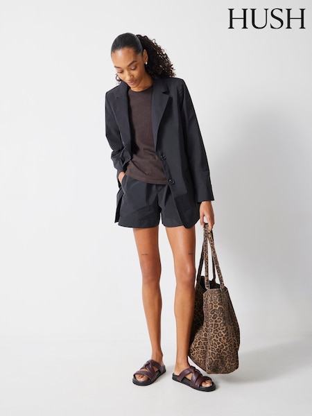 Hush Black Margot Technical Pull On Shorts (W22858) | AED320