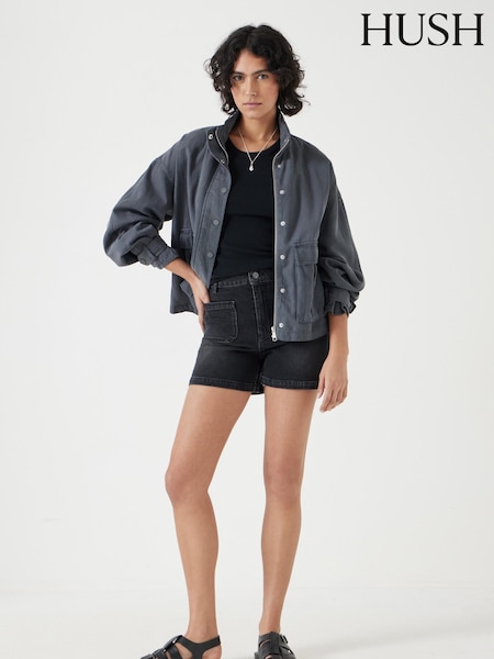 Hush Black Rowan Denim Shorts (W22860) | AED349