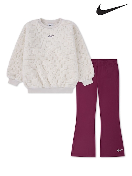 Nike Purple Little Kids Cosy Crew and Flared Leggings Set (W22880) | €60