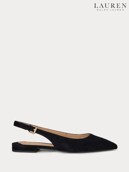 Lauren Ralph Lauren Londyn Flat Slingback Black Shoes (W22920) | € 183