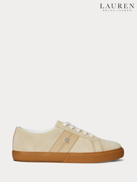Lauren Ralph Lauren Logo Gum Sole Suede Brown Trainers (W22927) | € 170
