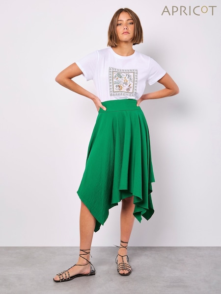 Apricot Green Hankyhem Wide Belted Skirt (W22971) | €51