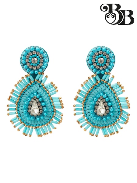 Bibi Bijoux Pink Paisley Beaded Earrings (W22986) | €39