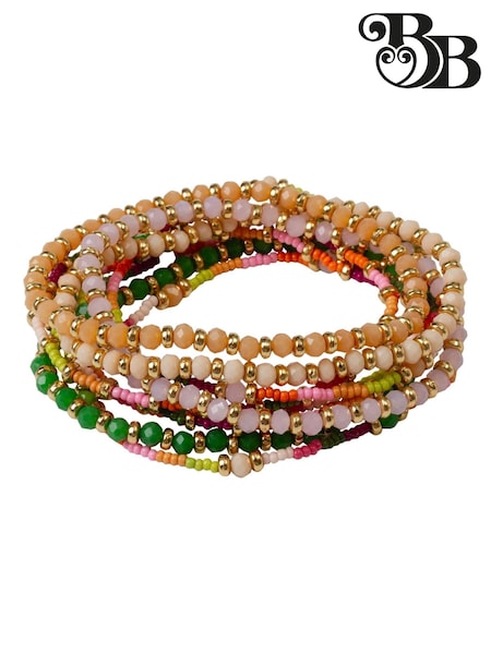 Bibi Bijoux Pink Multicolour Beaded Bracelet Set (W22987) | €40