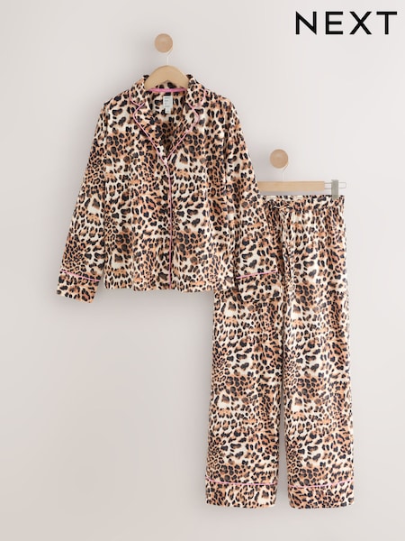 Leopardji potisk - Jersey Button Through Pyjamas (W23014) | € 39