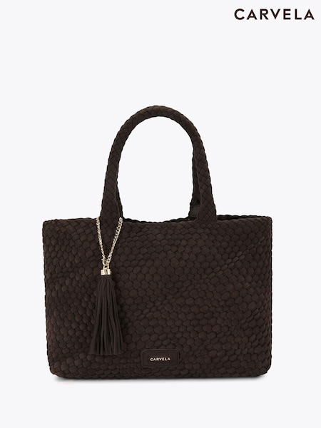 Carvela Black Verona Weave Tote Bag (W23029) | AED809