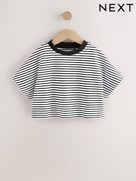Black/White Stripe Boxy T-Shirt (3-16yrs) (W23051) | €7 - €10