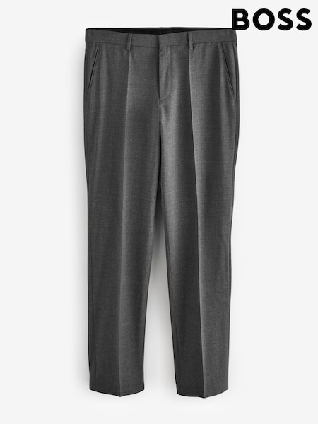 BOSS Grey Regular FIt Leon Suit Trousers (W23105) | €178