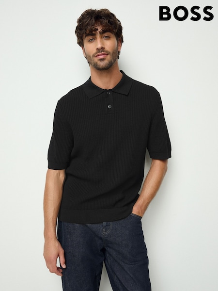 BOSS Black Akoppo Knitted Polo Shirt (W23121) | €183