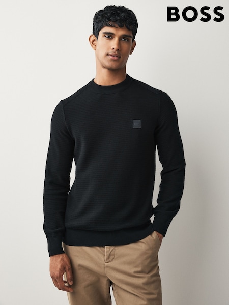 BOSS Regular Fit Anion Textured Jumper (W23124) | ‏693 د.إ.‏
