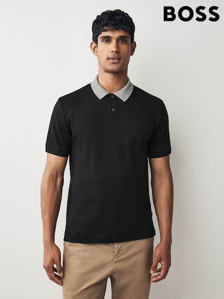 BOSS Black Parlay Contrast Collar Polo Shirt (W23128) | R$ 1.175