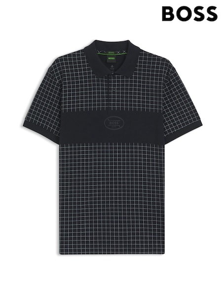 BOSS Blue Check Polo Shirt (W23135) | €170
