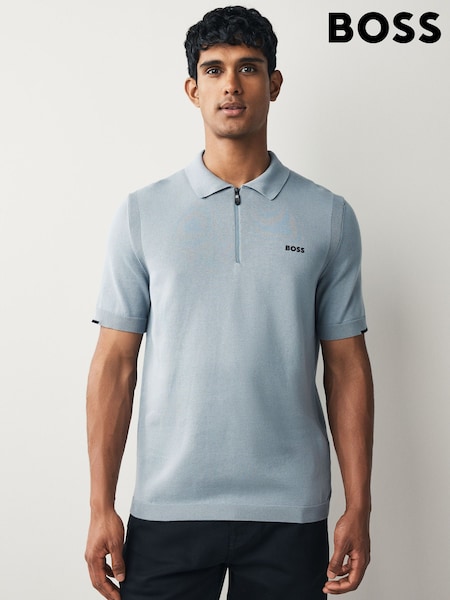 BOSS Ever Zip Neck Knitted Polo Shirt (W23139) | 201 €