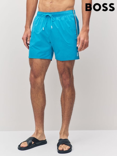 BOSS Blue Iconic Side Stripe Swim Shorts (W23144) | R$ 585