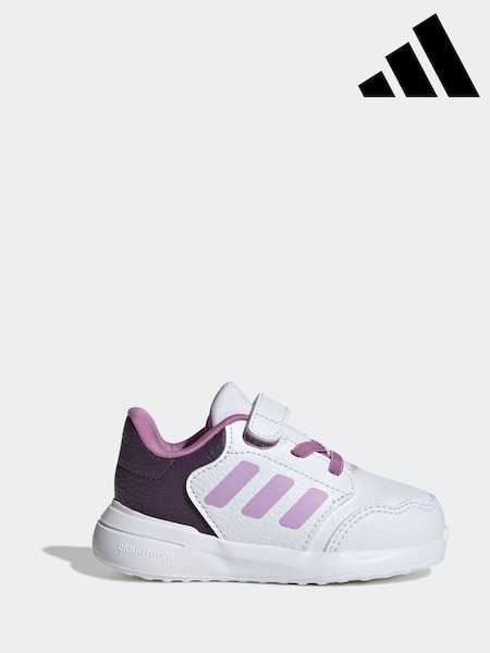 أبيض/أرجواني - adidas Tensaur Run 3.0 Elastic Lace Hook and Loop Infant Trainers (W23181) | ‏134 د.إ.‏