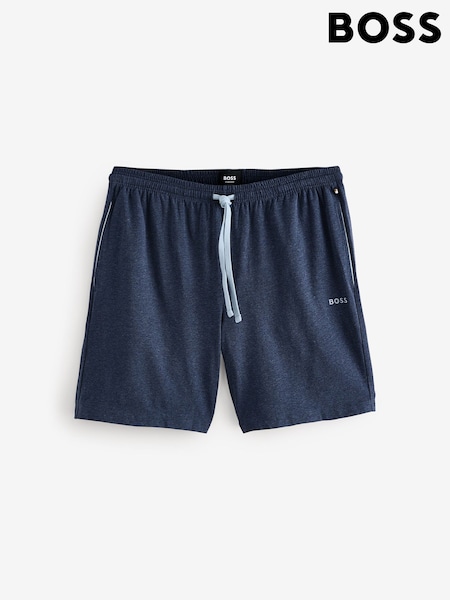 BOSS Blue Regular Fit Logo Stretch Shorts (W23217) | €52