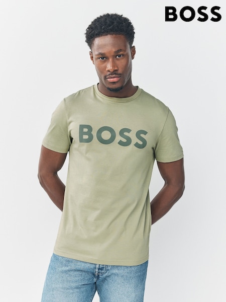 BOSS Green Large Regular Fit Logo T-Shirt (W23218) | AED262
