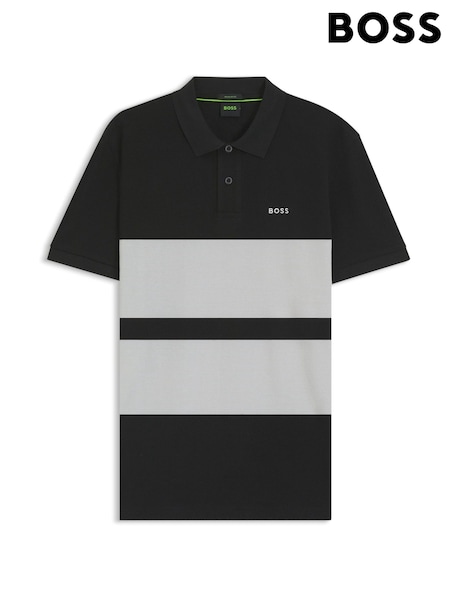 BOSS Black Stripe Polo Shirt (W23219) | R$ 1.175