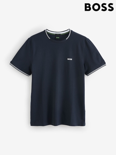 BOSS Blue Regular Fit Taul Tipped Logo T-Shirt (W23221) | €91