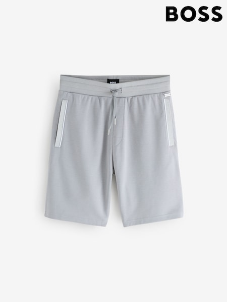 BOSS Grey Logo Printed Detail Shorts (W23223) | OMR49