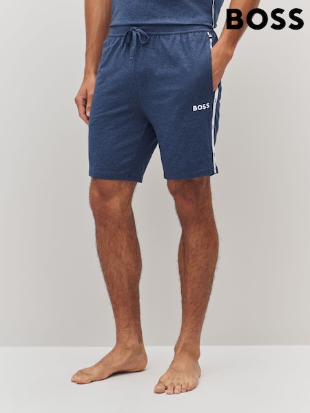 BOSS Blue Rise Side Detail Logo Shorts (W23230) | OMR33