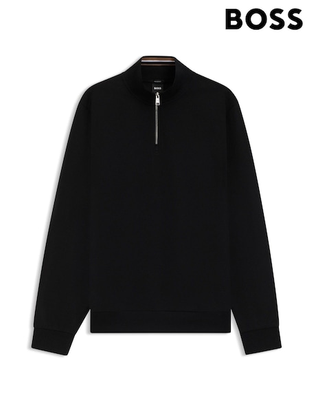 BOSS Black Stimmann Collar Detail Quarter Zip Sweat Top Jumper (W23231) | R$ 1.865