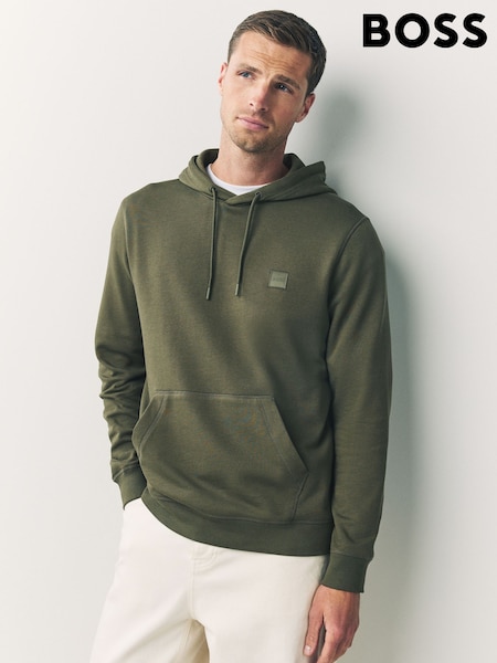 BOSS Dark Green Wetalk Logo Hoodie (W23238) | €152