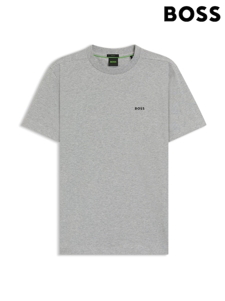 BOSS Silver Regular Fit Logo T-Shirt (W23242) | R$ 445