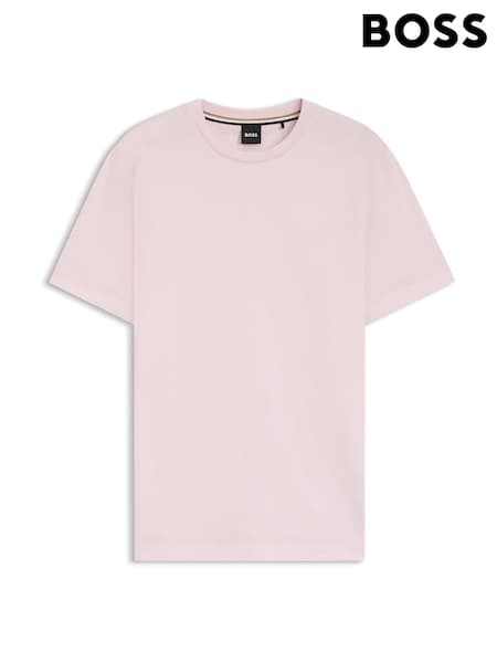 BOSS Pink Regular Fit Thompson Logo T-Shirt (W23246) | R$ 585
