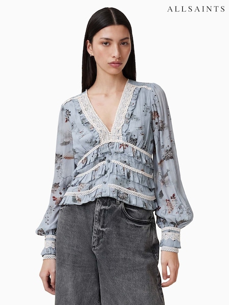 AllSaints Blue Zora Top (W23307) | R$ 1.670