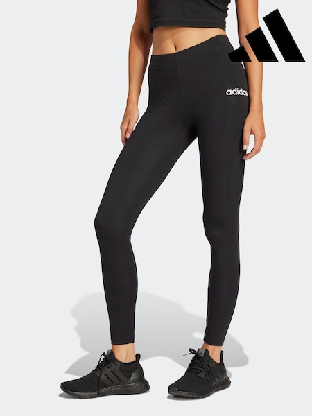 adidas Black Essentials Linear Cotton Leggings (W23427) | AED134