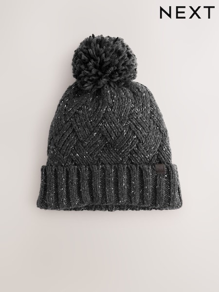 Charcoal Grey Bobble Hat (W23477) | €15